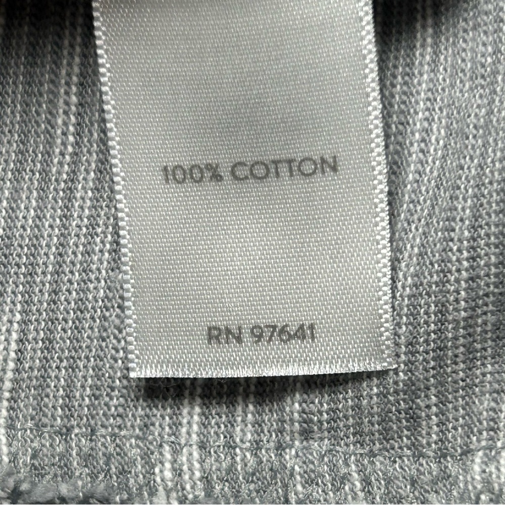 J.Jill Grey Striated Seamed Cap Sleeve Boxy Cotton Tee Size Large - Picture 6 of 9